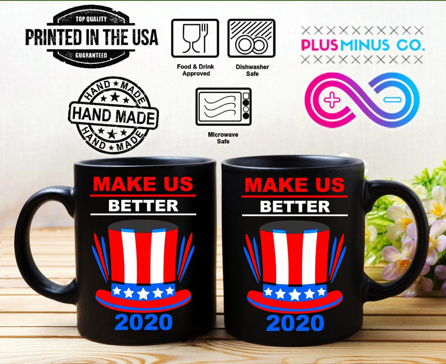 Plus Minus Co Make Us Better 2020 Black Mugs