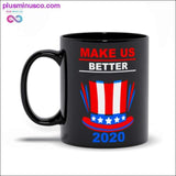 Plus Minus Co Make us better 2020 Black Mugs, view 2