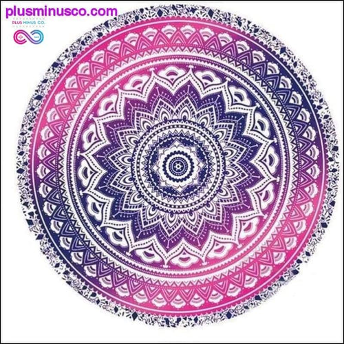 Plus Minus Co Mandala Round Tapestry Summer Beach Picnic Throw Rug Blanket