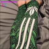 Plus Minus Co MariJuana Leaf Leggings || PlusMinusco.com, view 3