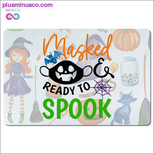 Plus Minus Co Masked & ready to Spook Desk Mats 12x18