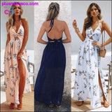 Plus Minus Co Maxi Long Dress Holiday Summer Evening Party Beach Slit, Floral Bohemian Slit Cut Out Dress, view 2