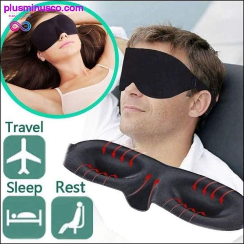 Plus Minus Co Memory Foam Eye Masks with FREE Ear Plugs