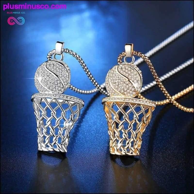 Plus Minus Co Basketball And Hoop Necklace Gold Silver Steel Chain Pendant