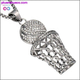 Plus Minus Co Basketball And Hoop Necklace Gold Silver Steel Chain Pendant, view 6