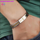 Plus Minus Co Men Bracelet Cross Stainless Steel, view 4