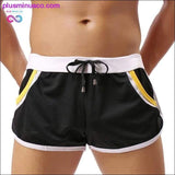 Plus Minus Co Men Running Shorts Gym Training Sportwear Home Leisure Wear, view 6