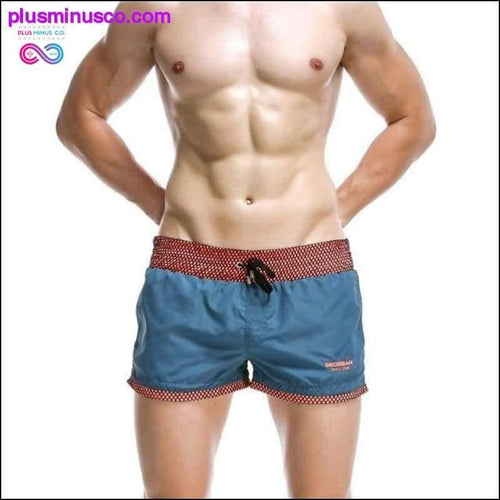 Plus Minus Co Mens Beach Shorts Breathable Quick Dry Nylon Fabric