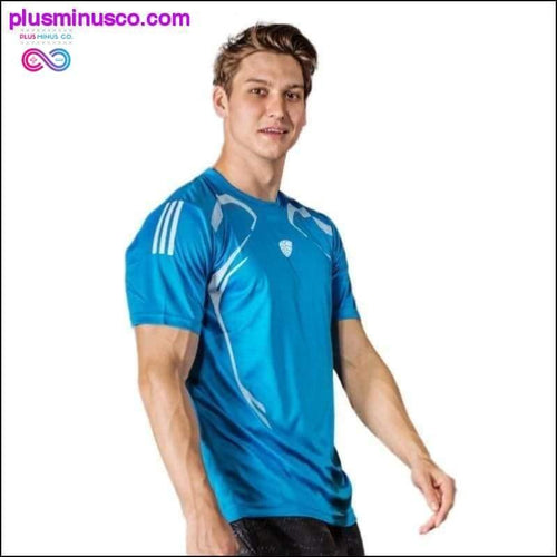 Plus Minus Co Men Clothing Activewear T-Shirt Breathable Quick-Drying