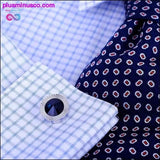 Plus Minus Co Men's Luxury Sea Blue Crystal Tie Clips & Cufflinks, view 3