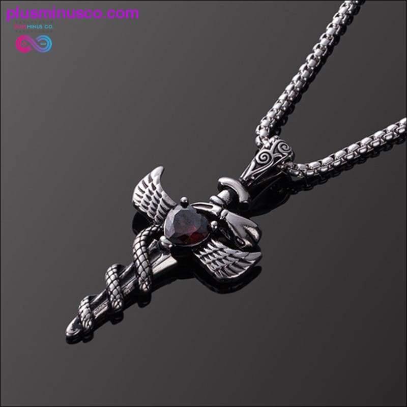 Plus Minus Co Men's Pendant, Stainless Steel Pendant Necklace For Men