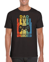 Plus Minus Co Dad Level Unlocked T-Shirt | Funny Pregnancy Announcement Shirt for Men | Soon To Be Father Gift, view 2