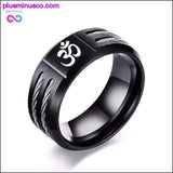 Plus Minus Co Men's Stainless Steel Ring Personalized Christian Cross, view 5