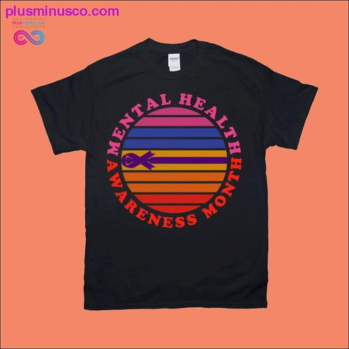 Plus Minus Co Mental Health Awareness Month | Retro Sunset T-Shirts