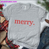 Plus Minus Co Merry Christmas Print Short Sleeve T-shirt at, view 3