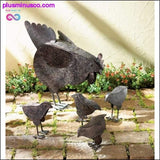 Plus Minus Co Metal Chicken Sculptures ll PlusMinusco.com, view 2