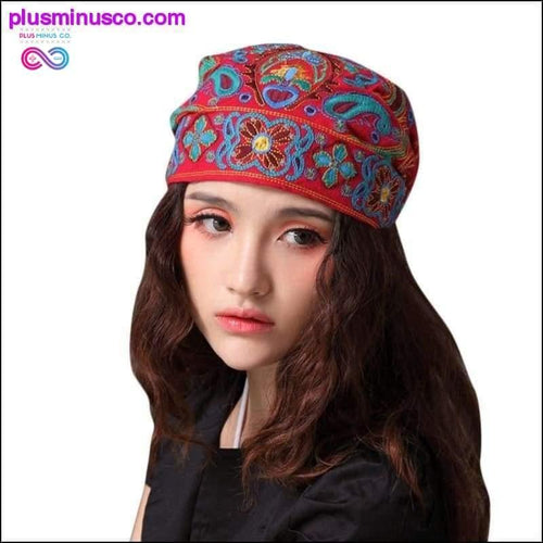Plus Minus Co Mexican Style Ethnic Vintage Embroidery Flowers Bandannas