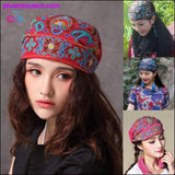 Plus Minus Co Mexican Style Ethnic Vintage Embroidery Flowers Bandannas, view 2