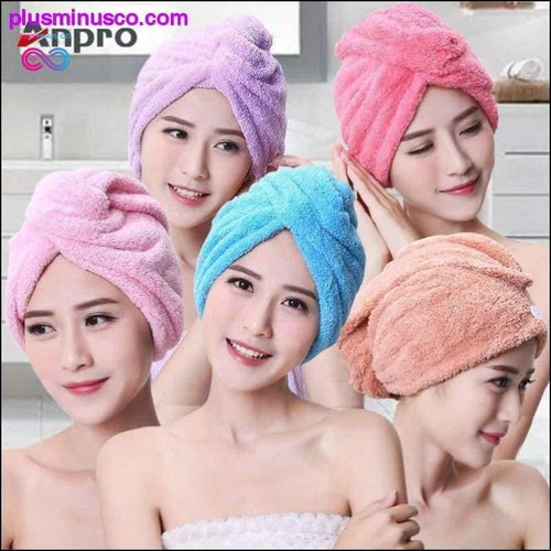 Plus Minus Co Microfiber Hair Towel with Quick Drying and Super Absorbent