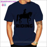 Plus Minus Co Finland Horse Riding Girl Club T Shirt Big Size Navy Blue, view 2