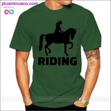 Plus Minus Co Finland Horse Riding Girl Club T Shirt Big Size Navy Blue, view 4
