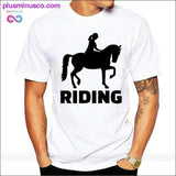 Plus Minus Co Finland Horse Riding Girl Club T Shirt Big Size Navy Blue, view 5