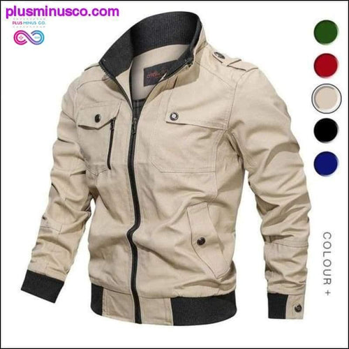 Plus Minus Co Military Jacket Men Spring Autumn Cotton Windbreaker Pilot