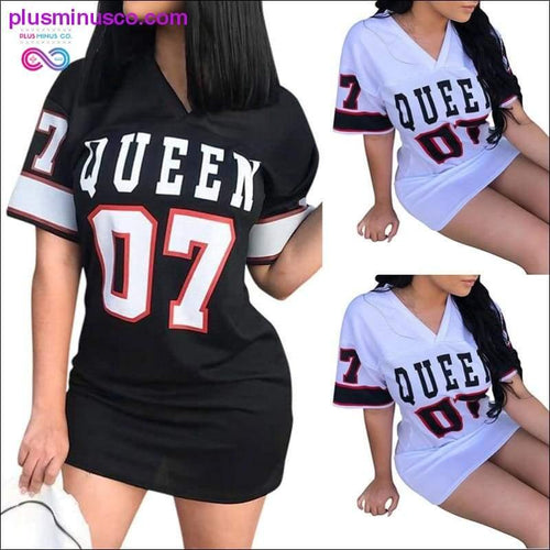 Plus Minus Co Mini Dress Short Dresses Summer Women New Letters Queen