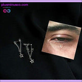 Plus Minus Co Minimalism Cool Heart Pendant Punk Drop Dangle Earring, view 2