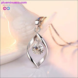 Plus Minus Co Minimalist Twist Design Crystal Necklaces & Pendants Fashion, view 2