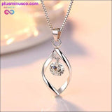 Plus Minus Co Minimalist Twist Design Crystal Necklaces & Pendants Fashion, view 3