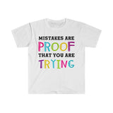 Plus Minus Co Mistakes Are Proof That You Are Trying T-Shirts, Motivational Tshirt, Gym Shirt, Gym Motivation, Motivation Shirt, Motivation, Teacher Gift, view 2