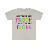 Plus Minus Co Mistakes Are Proof That You Are Trying T-Shirts, Motivational Tshirt, Gym Shirt, Gym Motivation, Motivation Shirt, Motivation, Teacher Gift, view 3