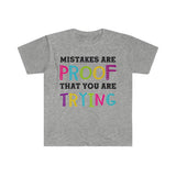 Plus Minus Co Mistakes Are Proof That You Are Trying T-Shirts, Motivational Tshirt, Gym Shirt, Gym Motivation, Motivation Shirt, Motivation, Teacher Gift, view 4