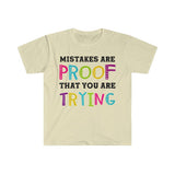 Plus Minus Co Mistakes Are Proof That You Are Trying T-Shirts, Motivational Tshirt, Gym Shirt, Gym Motivation, Motivation Shirt, Motivation, Teacher Gift, view 5
