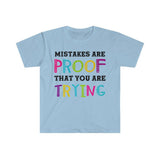 Plus Minus Co Mistakes Are Proof That You Are Trying T-Shirts, Motivational Tshirt, Gym Shirt, Gym Motivation, Motivation Shirt, Motivation, Teacher Gift, view 6