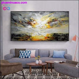 Plus Minus Co Modern Style Landscape Abstract Handmade Oil Painting Wall, view 2