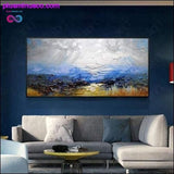 Plus Minus Co Modern Style Landscape Abstract Handmade Oil Painting Wall, view 3