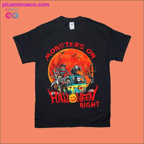 Plus Minus Co Monsters on Halloween Night T-Shirts