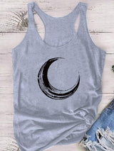 Plus Minus Co Moon Printed Tank Top Women Sleeveless Harajuku New Summer Holiday Loose Tee Shirt Femme O Neck Vest 90s Top Women 2022 Mujer, view 3