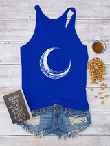 Plus Minus Co Moon Printed Tank Top Women Sleeveless Harajuku New Summer Holiday Loose Tee Shirt Femme O Neck Vest 90s Top Women 2022 Mujer, view 4