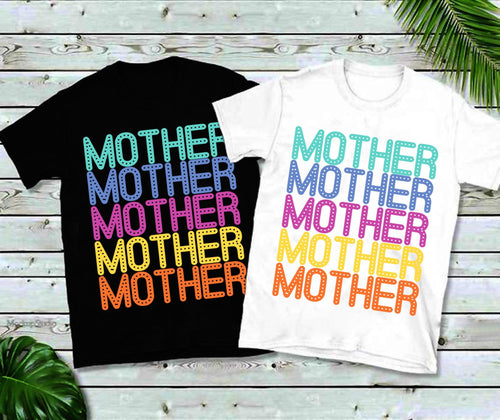 Plus Minus Co Mother Multi-Color T-Shirts,Mothers Day Gift, Mothers Day Shirt, Gift For Mom, Mom Birthday Gift