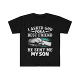 Plus Minus Co Mother Son Matching Shirt, Cool Dad Shirt, Son to Dad Gifts, Dad and Son, I Asked God for a Best Friend He Sent Me My Son, Daddy and Son, view 2