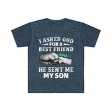 Plus Minus Co Mother Son Matching Shirt, Cool Dad Shirt, Son to Dad Gifts, Dad and Son, I Asked God for a Best Friend He Sent Me My Son, Daddy and Son, view 5