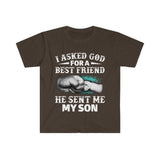 Plus Minus Co Mother Son Matching Shirt, Cool Dad Shirt, Son to Dad Gifts, Dad and Son, I Asked God for a Best Friend He Sent Me My Son, Daddy and Son, view 4