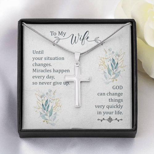 Plus Minus Co Motivational Necklace Gift, Cross Pendant Necklace, Necklace