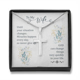 Plus Minus Co Motivational Necklace Gift, Cross Pendant Necklace, Necklace, view 3