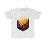 Plus Minus Co Mountain Hiking outdoors Shirt, Retro Sunset,Funny Hiking Shirt, Hiking Shirts, Hiking TShirt, Hiking Gift, Hiker Shirt, view 5
