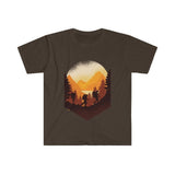 Plus Minus Co Mountain Hiking outdoors Shirt, Retro Sunset,Funny Hiking Shirt, Hiking Shirts, Hiking TShirt, Hiking Gift, Hiker Shirt, view 6