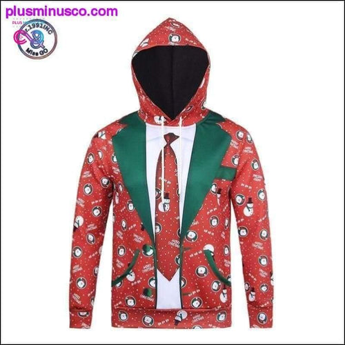Plus Minus Co Mr.1991INC New Fashion Hooded christmas 3d Hoodies Men/Women